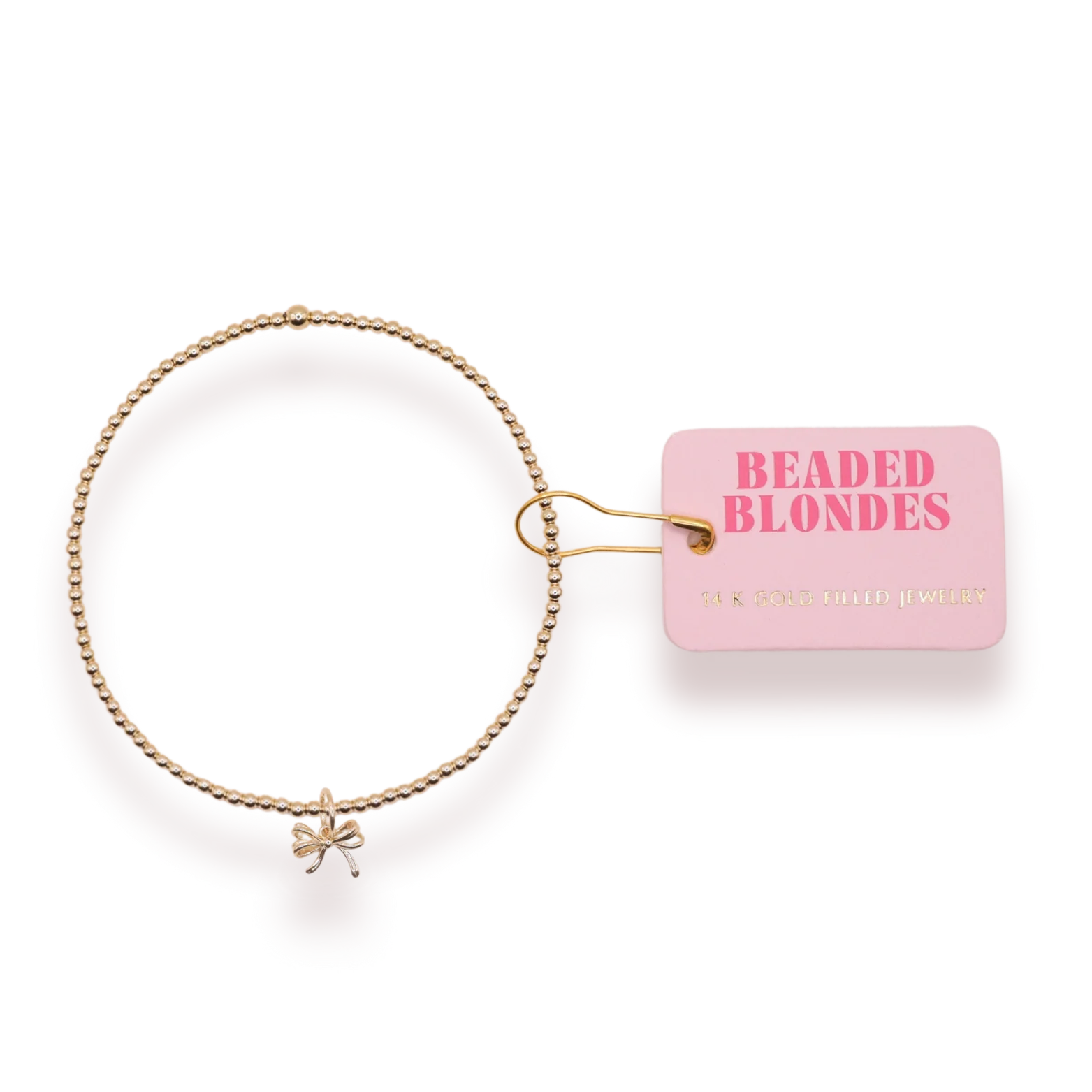 BB Gold Bow Charm Bracelet