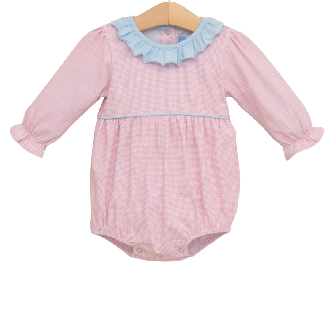 Amelia Bubble - Light Pink Microgingham/Light Blue
