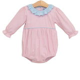 Amelia Bubble - Light Pink Microgingham/Light Blue