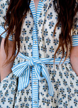 Louisa Blue Floral Dress