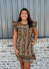 Jane Mocha Bloom Dress