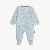 Magnetic Me Baa Baa Baby Blue Footie Pajamas