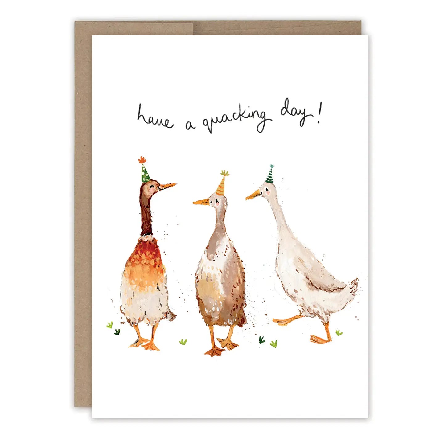 Ducks Quacking Day Birthday Card