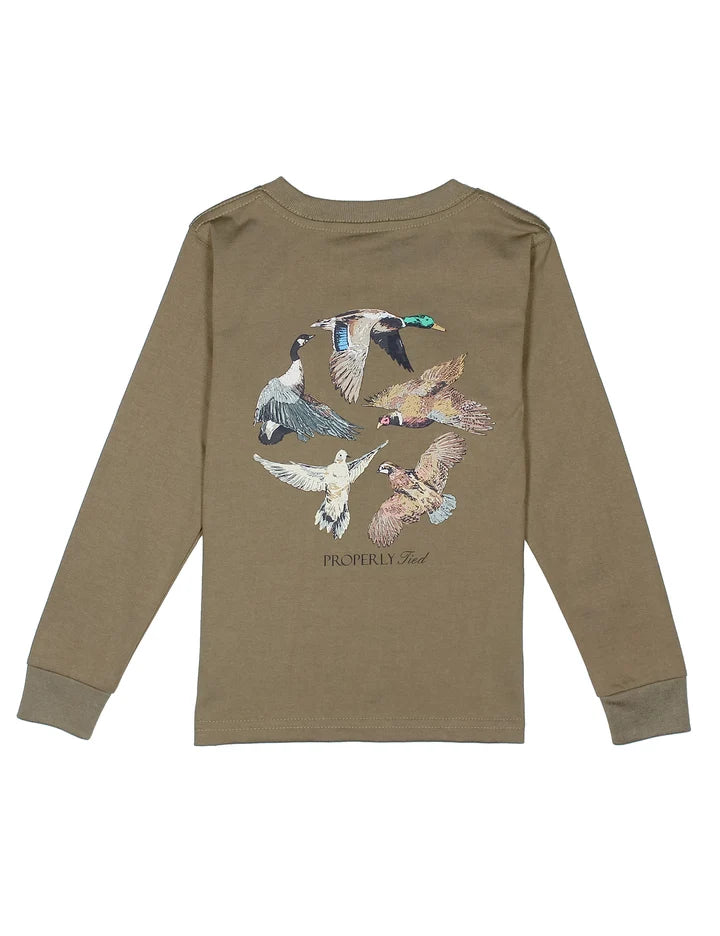 Boys Flock LS Tan Shirt