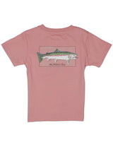 Boys Rainbow Trout SS Salmon Tee