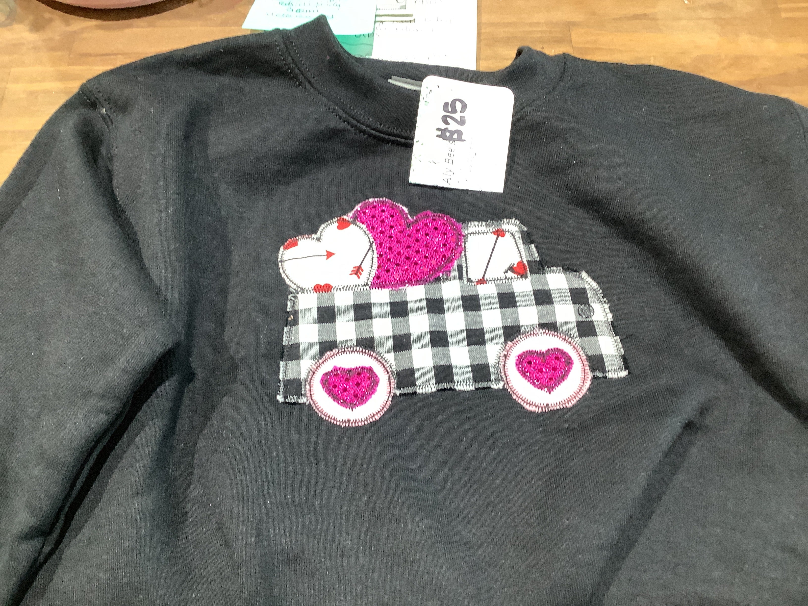 Black Valentines Truck Sweatshirt