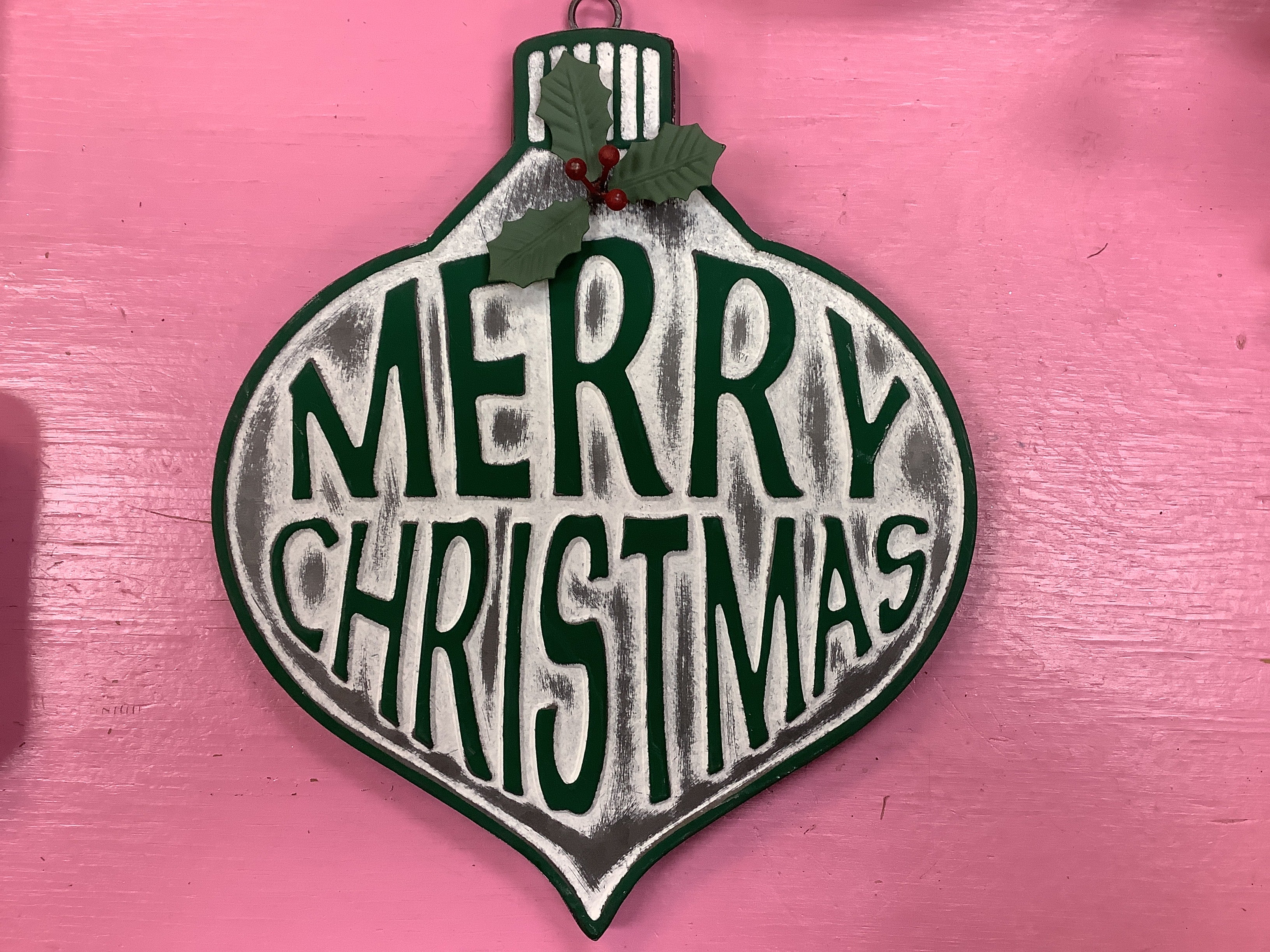 Metal Christmas sign