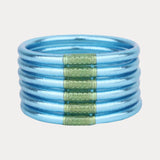 Azure Serenity Prayer Bangles