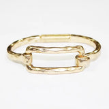 Gold Square Hinge Cuff