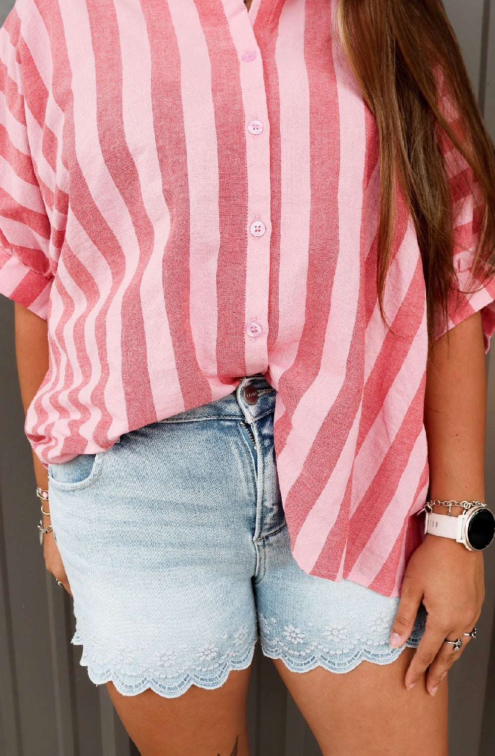 Gia Oversized Striped Top