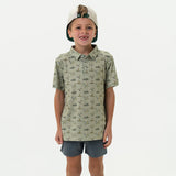 Flying Ducks Green Youth Polo