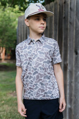 Classic Deer Camo Youth Polo