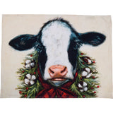 Christmas Cow wooden sign