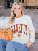 Thankful Braided Crew Sweater