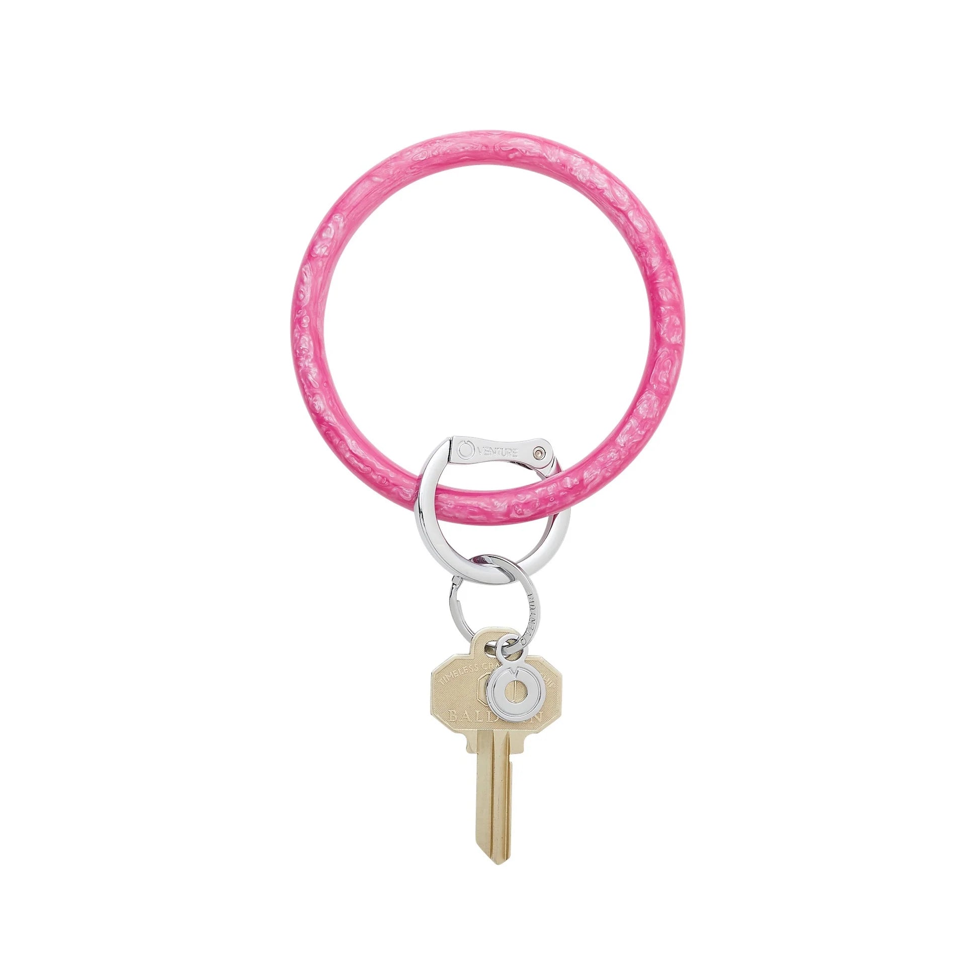 Resin Big O® Key Ring - Pink Topaz