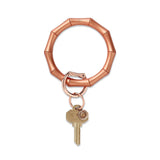 Silicone Big O® Key Ring - Rose Gold Bamboo