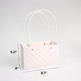 Quilted Waterproof Flower Gift Bags - 5.3" x 8.7" x 4"