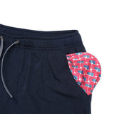 Athletic Shorts Heather Navy American Flag Liner