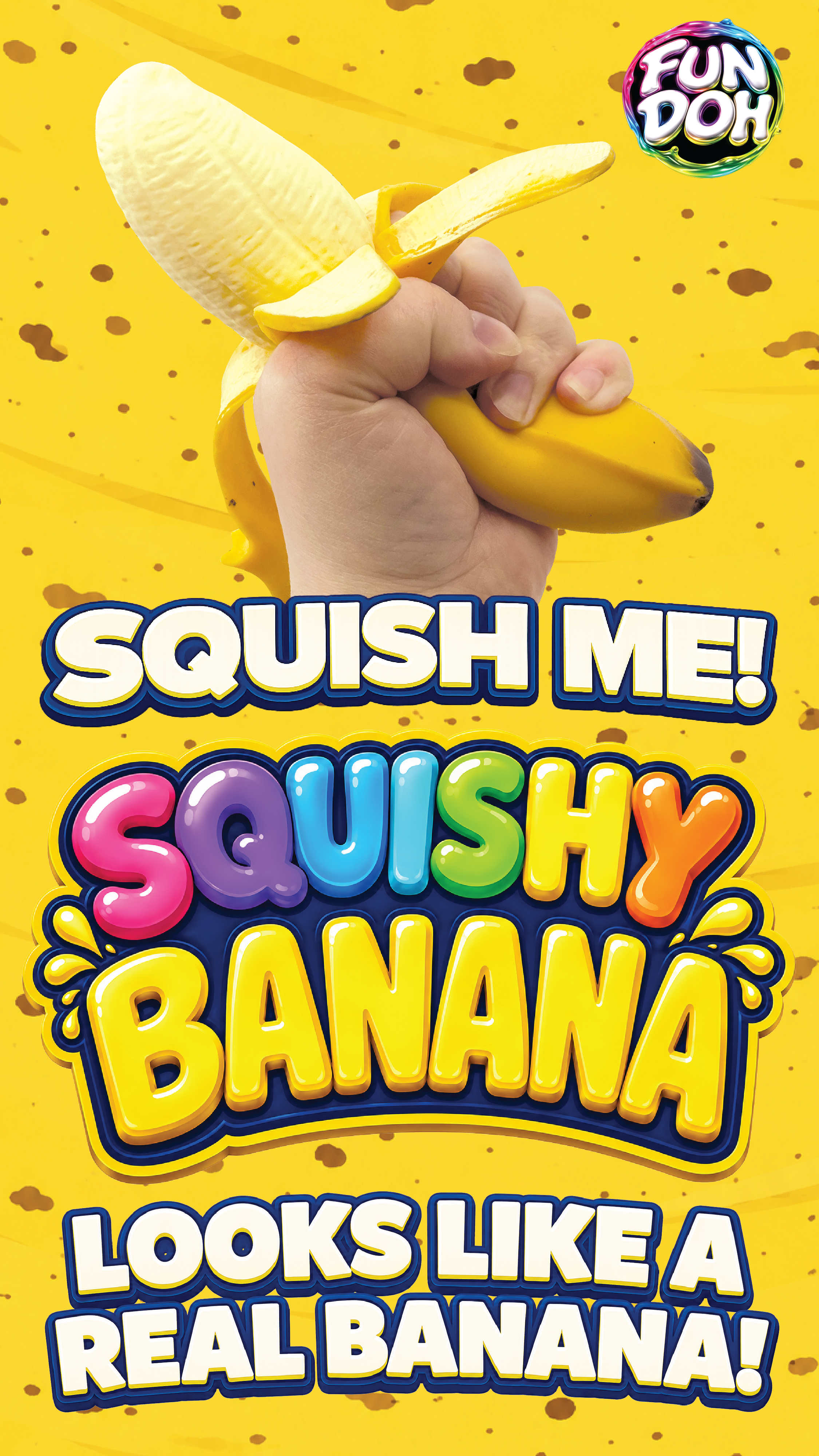 Fun Doh Squishy Banana Stress Relief Toy