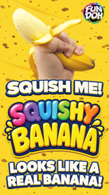 Fun Doh Squishy Banana Stress Relief Toy