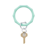 Pistachio Bamboo Silicone Big O Key Ring