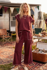 Shelly Scuba Raw Edge Lounge Set