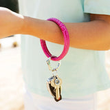 Hot pink bracelet keychain