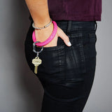 Hot pink bracelet keychain