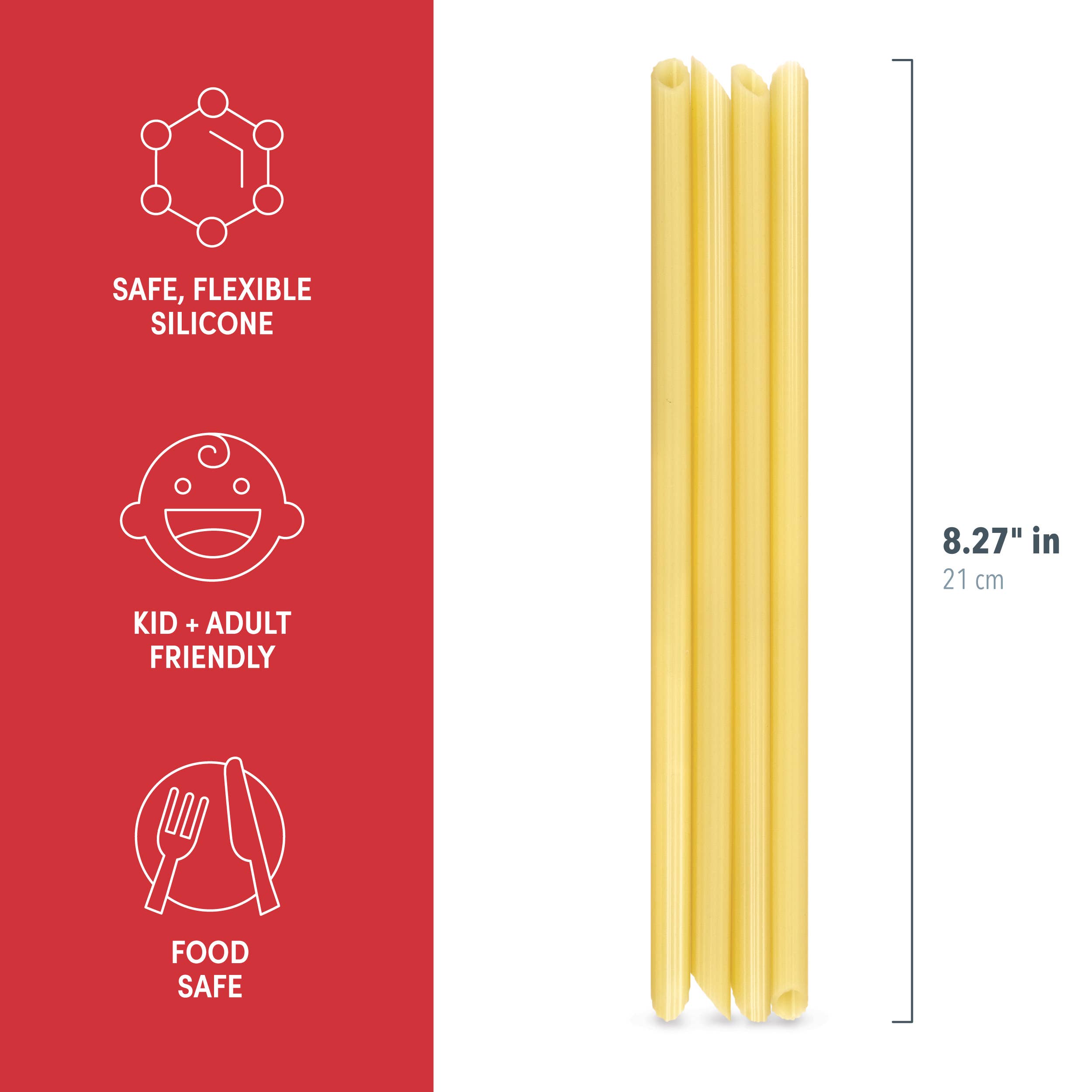 IMPASTAS - Silicone Pasta Straws - Set of 4