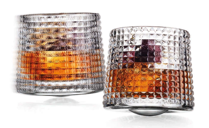 Set of Two Revolve Spinning Whiskey Glass - Novelty Gift