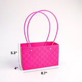 Quilted Waterproof Flower Gift Bags - 5.3" x 8.7" x 4"