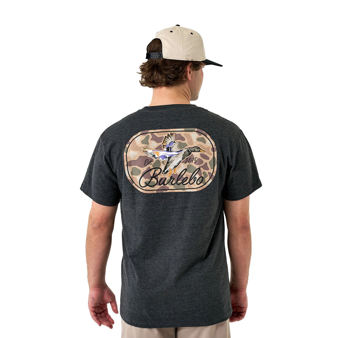 Short Sleeve Ducks Flying In Tee Heather Black