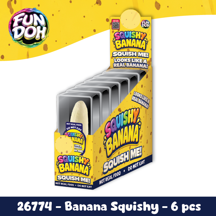 Fun Doh Squishy Banana Stress Relief Toy