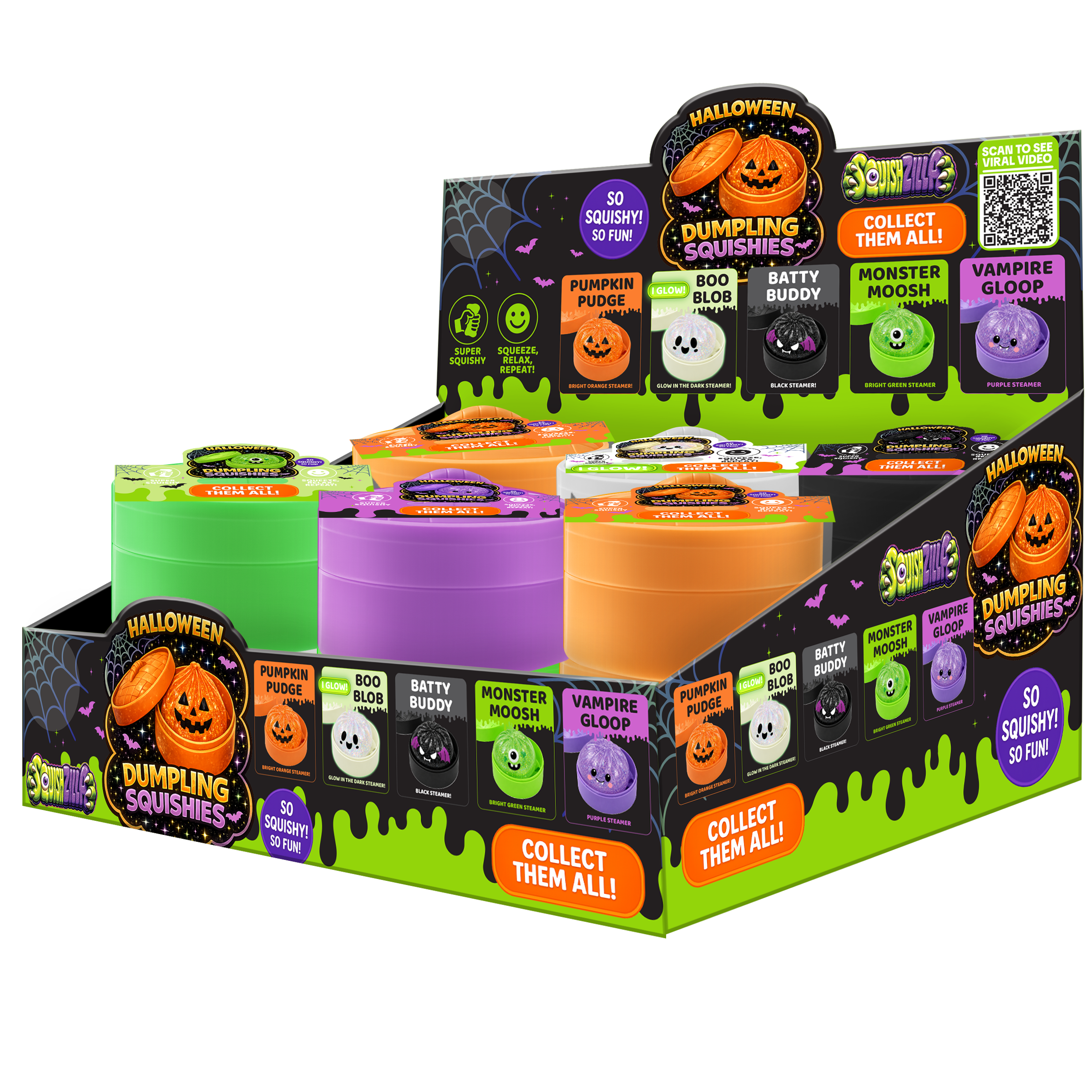 Fun Doh Spooky Mystery Dumpling Squishy Toy - 12/Display