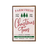 FF Christmas tree wooden sign