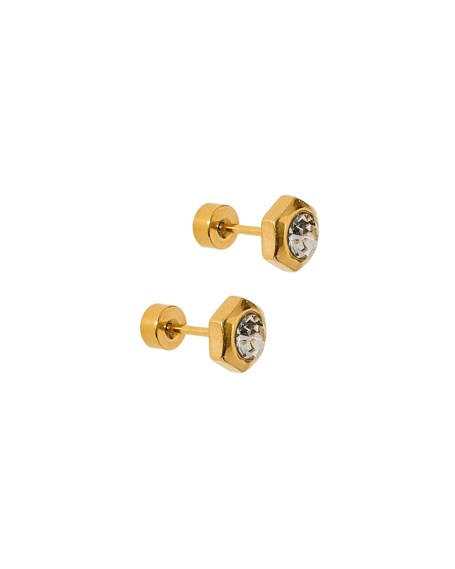 Linny Co Addison Clear Gold Earrings