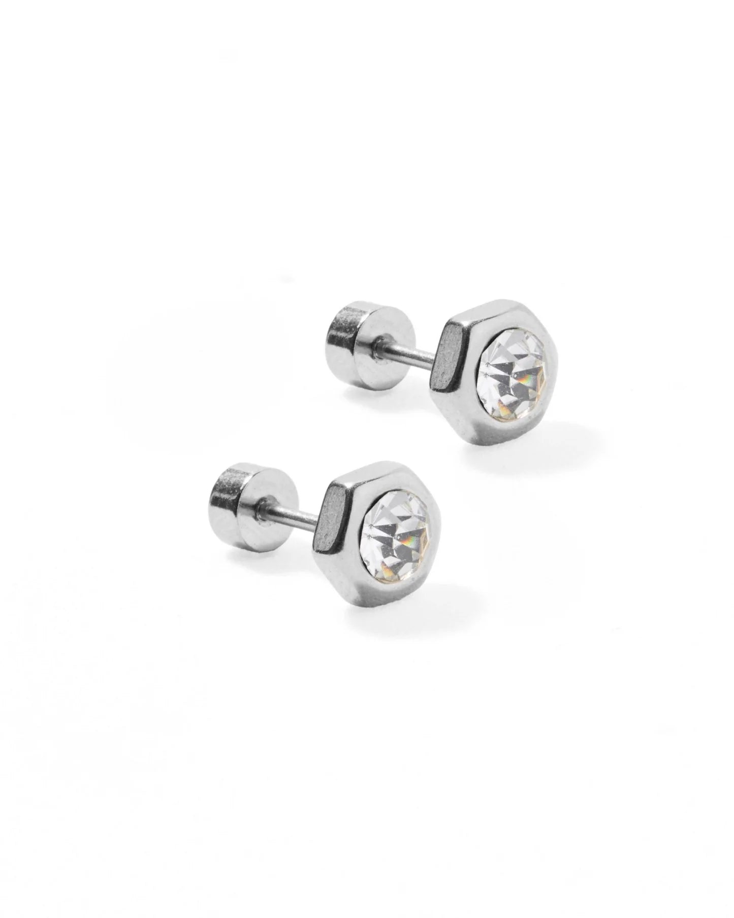 Linny Co Addison Clear Silver Earrings