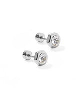 Linny Co Addison Clear Silver Earrings