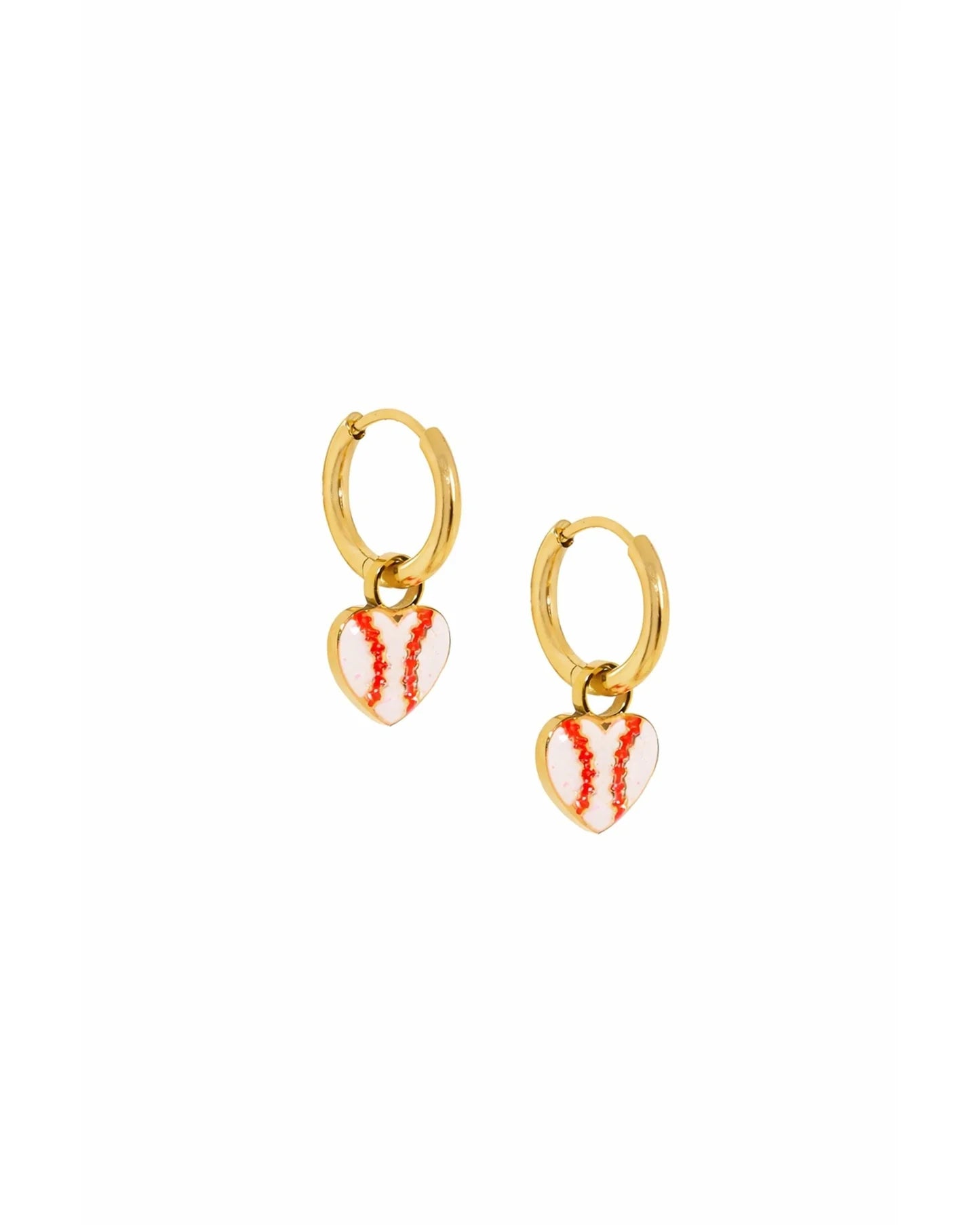 Linny Co Huggie Baseball Earrings
