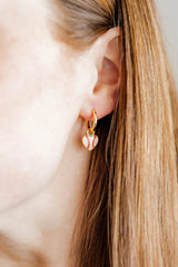 Linny Co Huggie Baseball Earrings