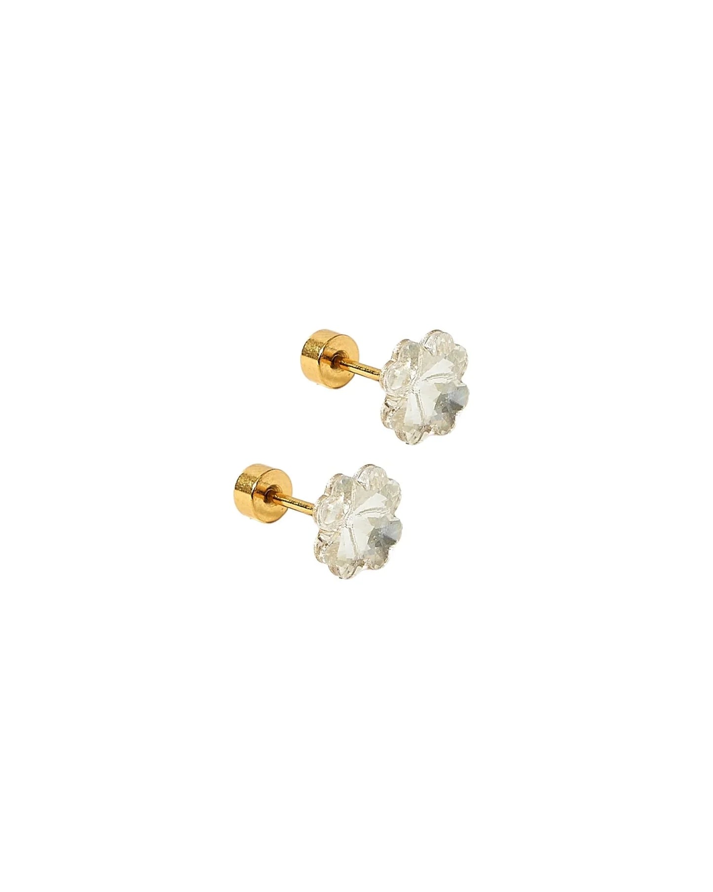 Linny Co Candy Clover Clear Earrings