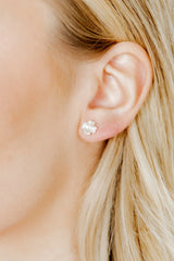 Linny Co Candy Clover Clear Earrings