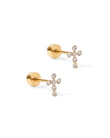 Linny Co Clara Cross Gold Earrings