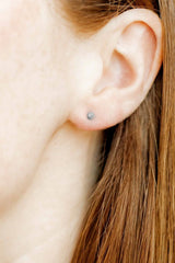 Linny Co Cooper Clear Silver Earrings