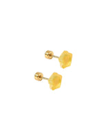 Linny Co Candy Star Yellow Earrings