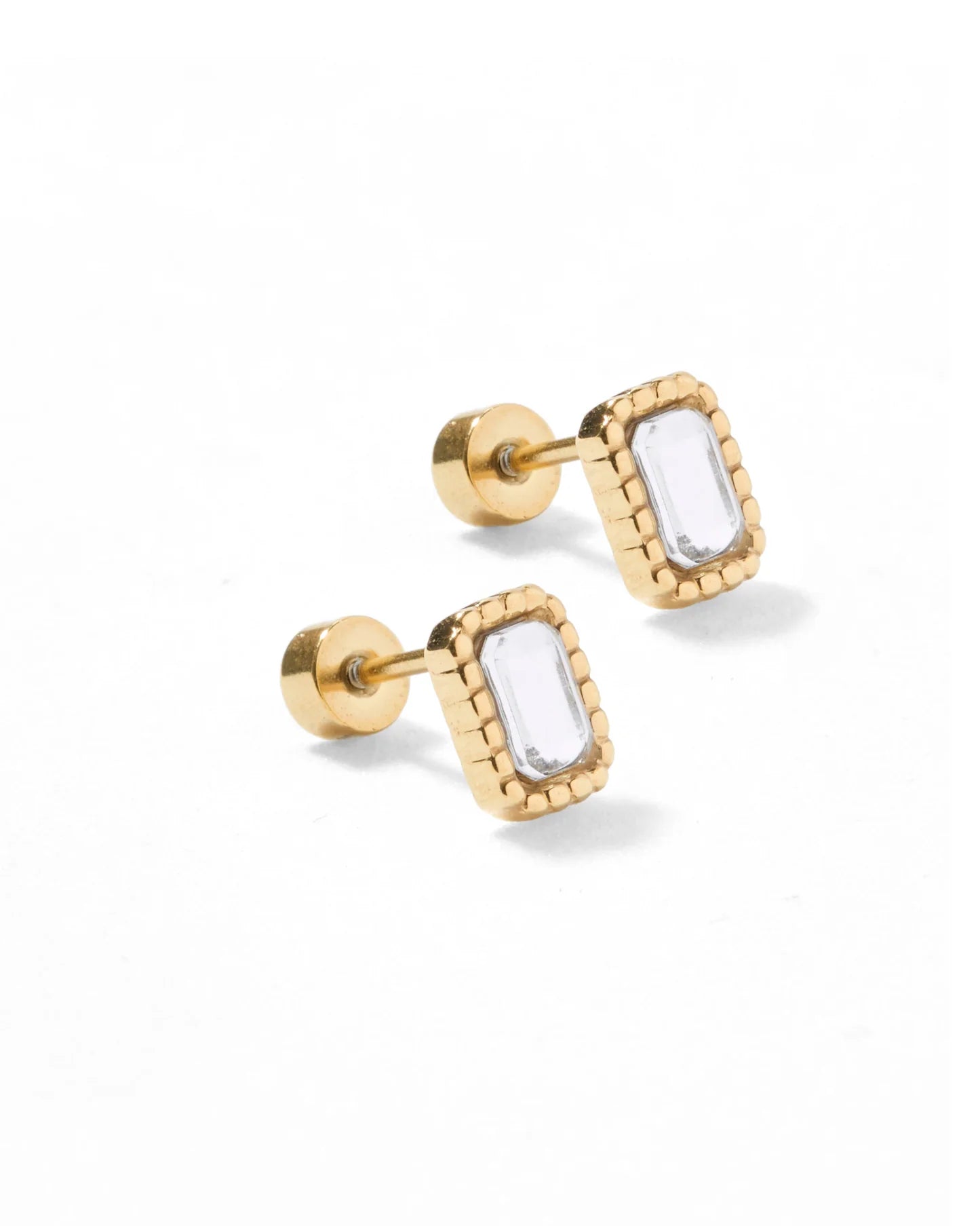 Linny Co Madison Silver Clear Earrings