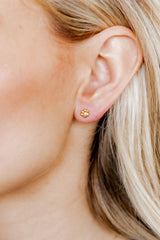 Linny Co Paw Print Gold Earrings