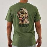 Short Sleeve Mallard Camo Dog Tee Heather Olive