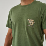 Short Sleeve Mallard Camo Dog Tee Heather Olive