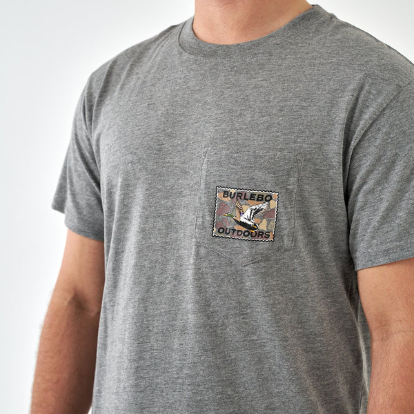 Short Sleeve Mallard Duck Stamp Dark Heather Grey